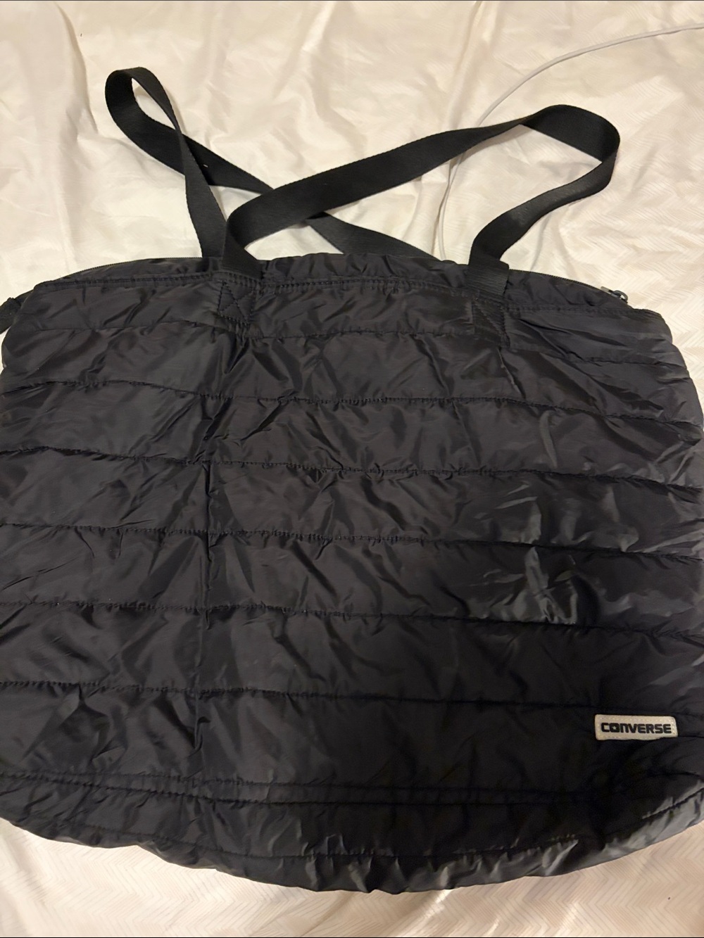 Converse Black Quilted Nylon Tote